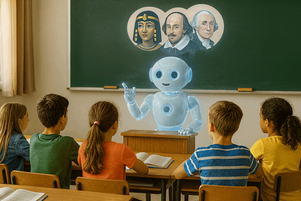 AI solutions for the Classroom: AI Impersonator is a teaching companion that brings historic personas in the classroom.